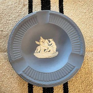 Wedgwood BLUE Jasperware Winged Pegasus Horse & Maidens Ashtray